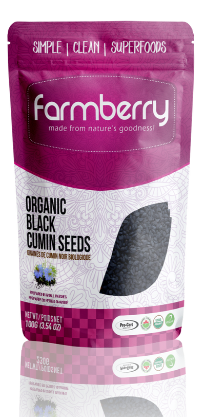 Farmberry Organic Black Cumin Seeds (12 × 100 g)