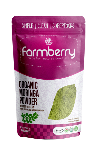 Farmberry Organic Moringa Leaf Powder (10 × 115 g)
