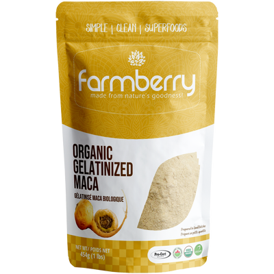 Farmberry Organic Gelatinized Maca Powder (6 × 454 g)