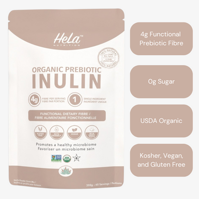 HeLa Nutrition Organic Prebiotic Inulin (5 × 300 g)