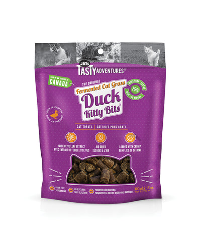 Jay's Fermented Cat Grass Duck Kitty Bits (12 × 60 g)