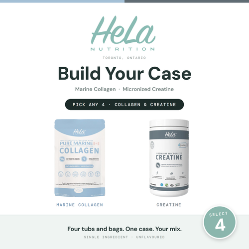 HeLa Nutrition - Build Your Collagen & Creatine Case (4 × 300 g / 400 g)
