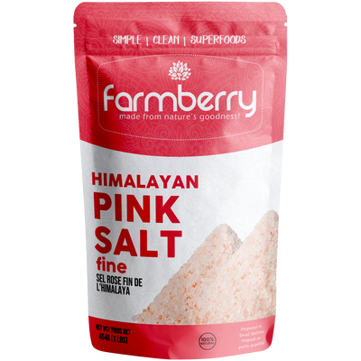 Farmberry Himalayan Pink Salt, Fine (16 × 454 g)