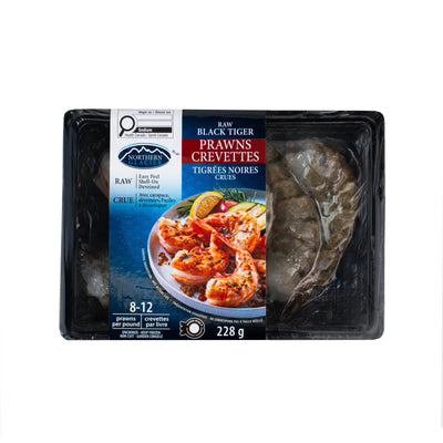 Northern Glacier Raw Black Tiger Prawns 8-12 (12 × 228 g)